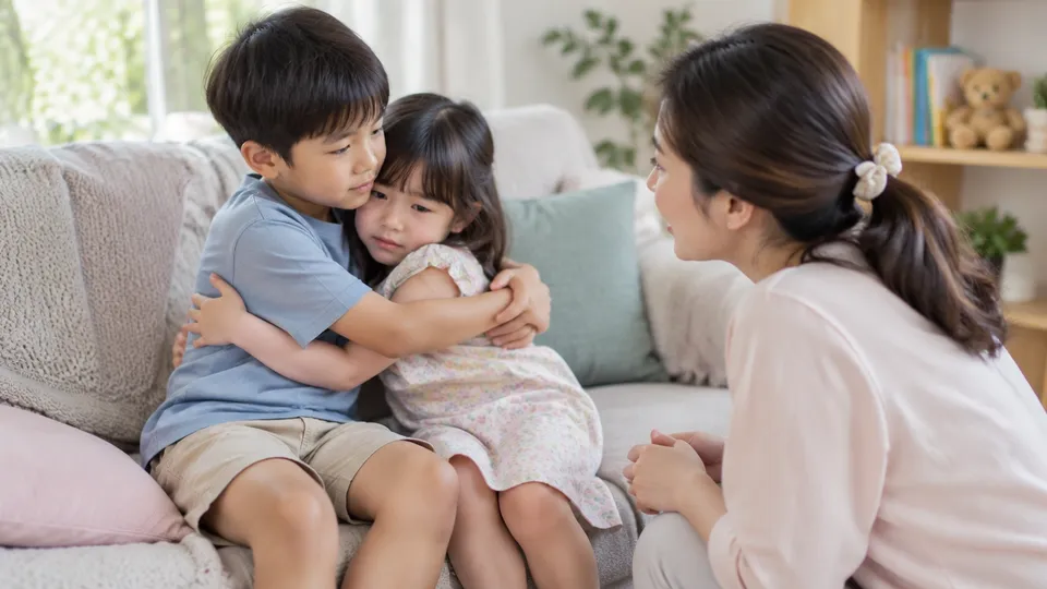 พี่น้องคืนดีกันหลังทะเลาะ