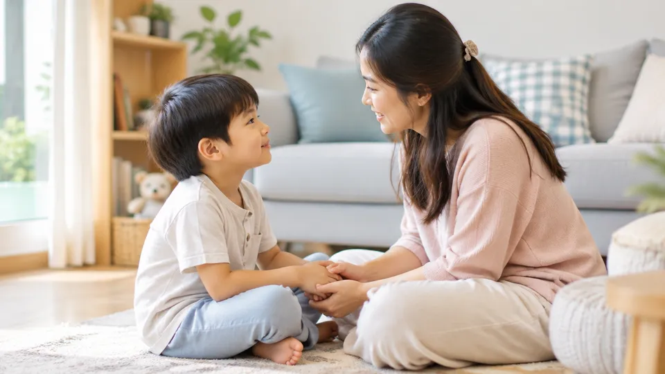 คุณแม่คุยกับลูกอย่างใจเย็นแทนการลงโทษ