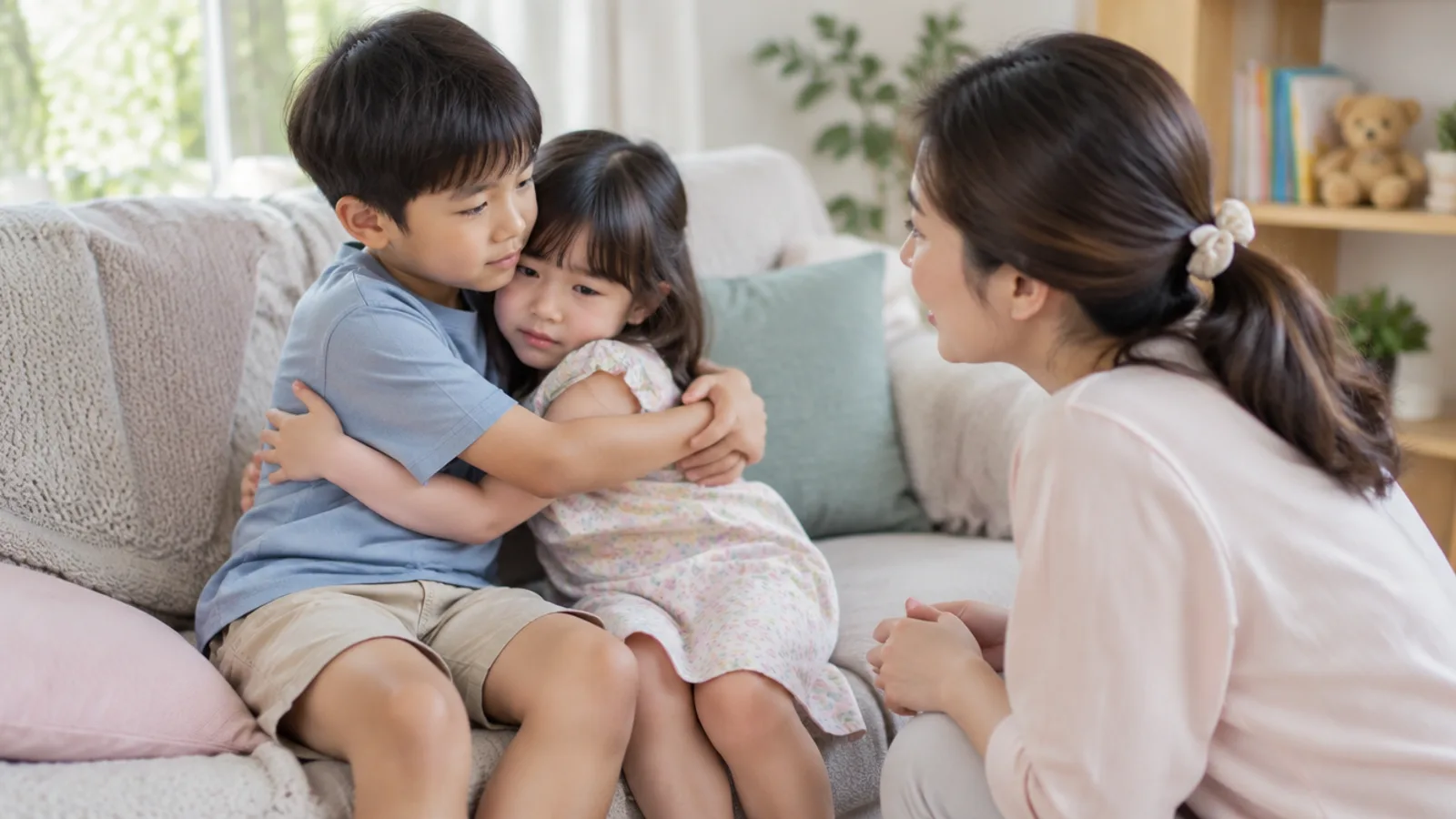 พี่น้องคืนดีกันหลังทะเลาะ