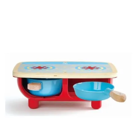 Hape Toddler Kitchen Set木制厨房玩具,配有锅和平底锅