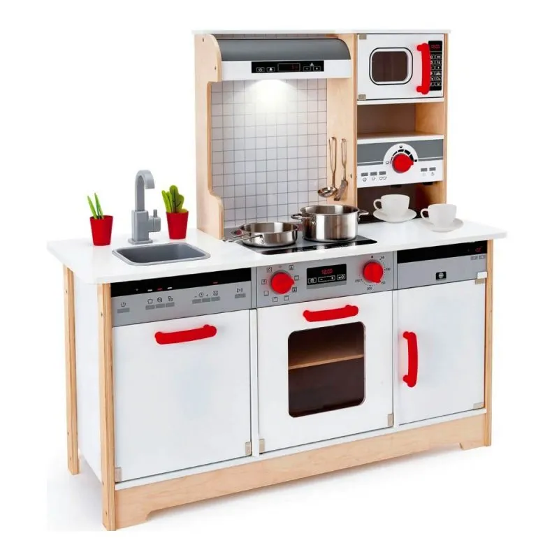 مطبخ اللعب الخشبي Hape All-in-1 Kitchen بثلاثة أسطح عمل